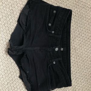 Black Jean Shorts